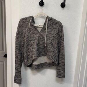 Anthropologie Gray Hooded Women's Top